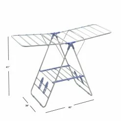 New ❤️ Home Basics Folding and Collapsible Indoor and Outdoors Clothes Drying Rack, Silver 🧨 -Home Basics Sales e3ec4699917b4c61886708317ac0c486 1080x