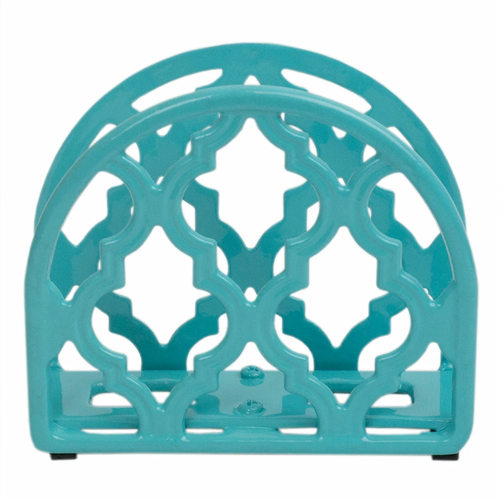Promo ๐ฅฐ Home Basics Lattice Collection Cast Iron Napkin Holder, Turquoise ๐ 4 Promo ๐ฅฐ Home Basics Lattice Collection Cast Iron Napkin Holder, Turquoise ๐ - Image 2