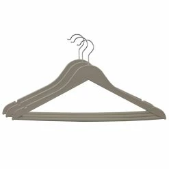 Hot Sale 😀 Home Basics Non-Slip Space-Saving Rubberized Plastic Hangers, Cream ⌛