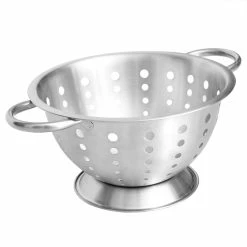 Cheapest 🔥 Home Basics 3 Qt Deep Stainless Steel Colander with Easy Grip Handles, Silver 🤩