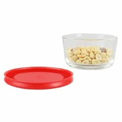 Deals 👏 Home Basics Round 8 oz. Borosilicate Glass Food Storage Container with Red Lid 👏 -Home Basics Sales e66f5151538548099c562506a04b5286 1080x