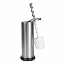 Brand new ๐ Home Basics Brushed Stainless Steel Toilet Brush with Holder โ๏ธ
