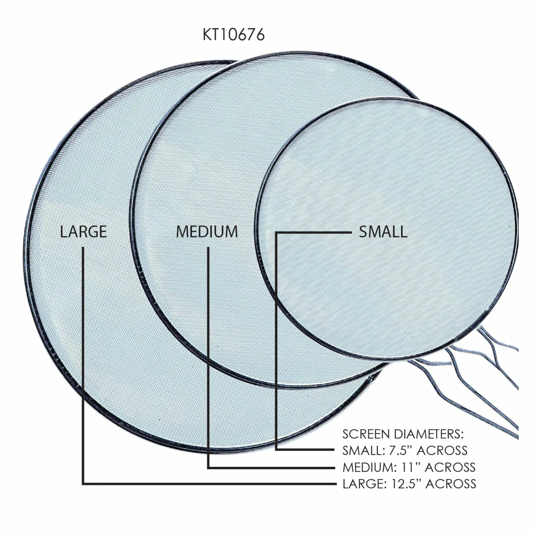 Budget ๐ Home Basics 3 Piece Finely Netted Mesh Splatter Screen Set, White โจ 7 Budget ๐ Home Basics 3 Piece Finely Netted Mesh Splatter Screen Set, White โจ - Image 5