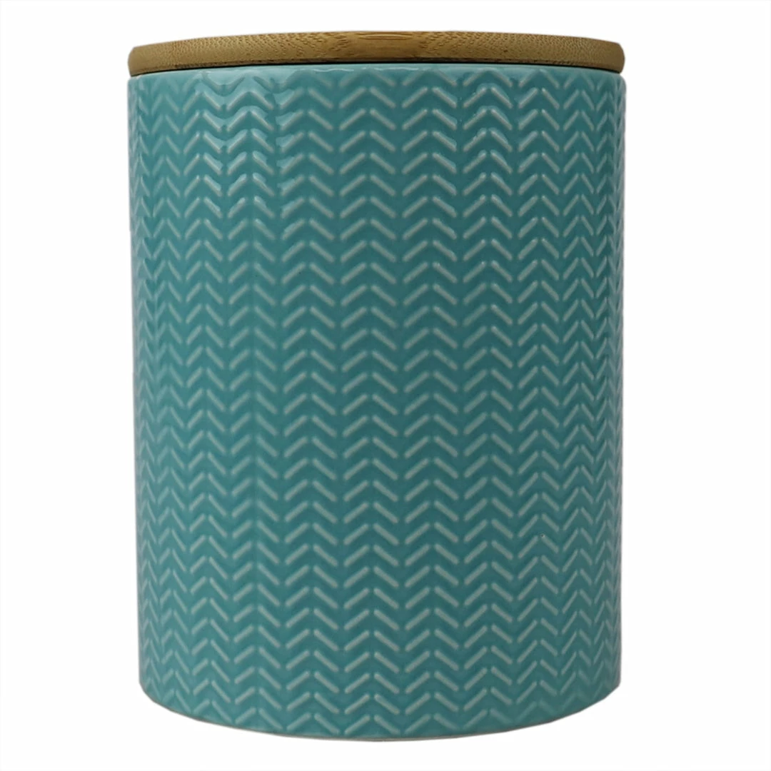 Deals ๐คฉ Home Basics Wave Medium Ceramic Canister, Turquoise ๐ 3 Deals ๐คฉ Home Basics Wave Medium Ceramic Canister, Turquoise ๐