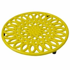 Brand new 💯 Home Basics Sunflower Heavy Weight Cast Iron Trivet, Yellow 😉