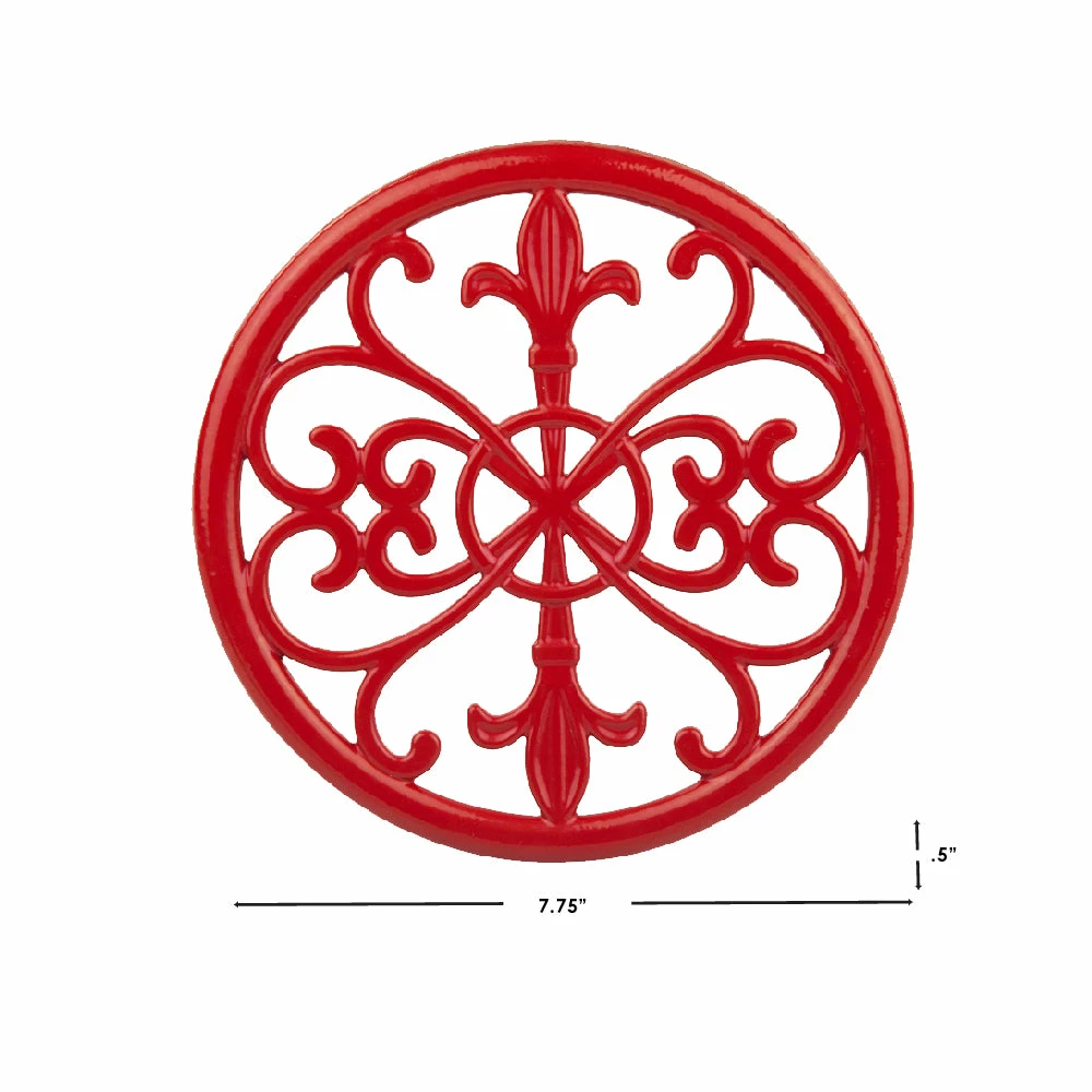 Best reviews of ๐ Home Basics Fleur De Lis Collection Cast Iron Trivet, Red ๐ 5 Best reviews of ๐ Home Basics Fleur De Lis Collection Cast Iron Trivet, Red ๐ - Image 3