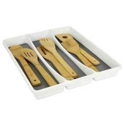 Best reviews of ❤️ Home Basics Utensil Tray with Rubber Lined Compartments 🔥