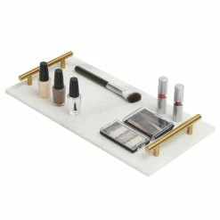 Best Pirce 💯 Home Basics Marble Serving Tray, White 💯