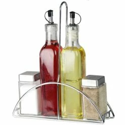 Cheap 🔥 Home Basics 4 Piece Cruet Set with Stand ✔️