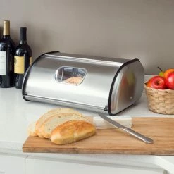 Buy 🔔 Home Basics Stainless Steel Bread Box, Silver 👍 -Home Basics Sales eb701b0cd35e4d2e999eff6641a09ca6 1080x