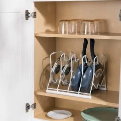 Wholesale 🧨 Home Basics Vinyl 🧥 Coated Steel Pan Wall Mounted Pan and Lid Rack Organizer, White 😀 -Home Basics Sales ed830e59820e44249ea35e8f62273ec2 77eb745d 3921 4fd6 9e62 bb065471df94 1080x