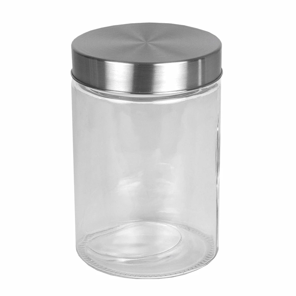 Budget ๐ Home Basics 4 Piece Glass Canister Set with Stainless Steel Lids โ๏ธ 6 Budget ๐ Home Basics 4 Piece Glass Canister Set with Stainless Steel Lids โ๏ธ - Image 4
