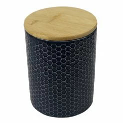 Flash Sale 🔔 Home Basics Honeycomb Medium Ceramic Canister, Navy ✔️ -Home Basics Sales f102c83cbdde418a8628fe1abb013c0e 1080x
