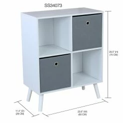 Flash Sale 🛒 Home Basics 2 Cube Shelf with Two Non-Woven Bins, White 🔥 -Home Basics Sales f1c0acc3aab14c36a24481f8fe3374bf 1080x