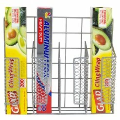 New 👍 Home Basics Over the Cabinet Vinyl 🧥 Coated Steel Wrap Organizer, Silver ✔️ -Home Basics Sales f1e7dbe9eec54cfbbe756569458f97b1 1080x