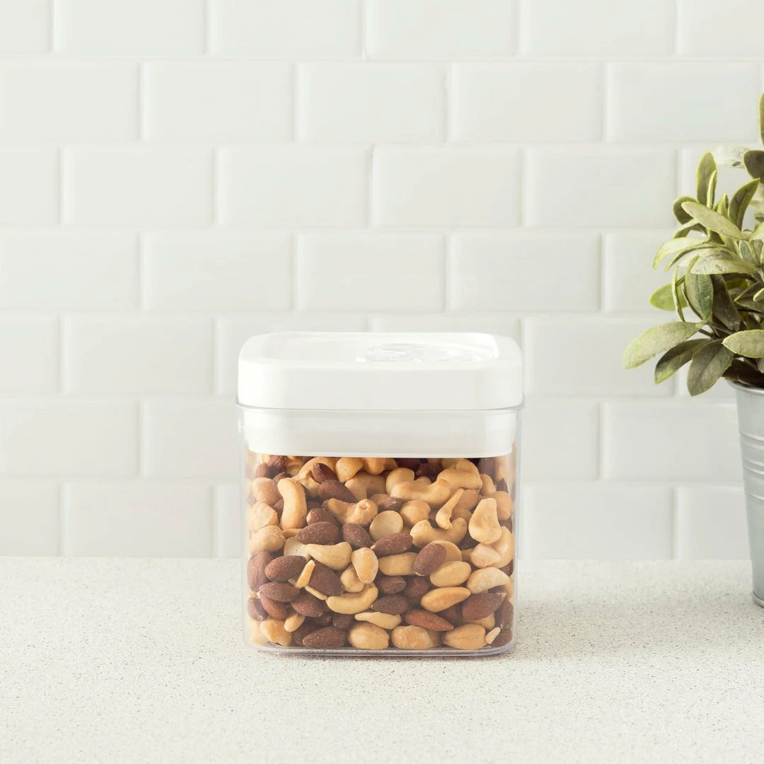 Coupon 🎁 Home Basics 1 Liter Twist 'N Lock Air-Tight Square Plastic Canister, White 🛒 4 Coupon 🎁 Home Basics 1 Liter Twist 'N Lock Air-Tight Square Plastic Canister, White 🛒 - Image 2