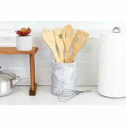 Flash Sale 👍 Home Basics Heavy Duty Large Capacity Compact Marble Utensil Holder, White 🎁 -Home Basics Sales f448f7cd213b481e8a46b8e45c318998 1080x