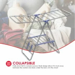New ❤️ Home Basics Folding and Collapsible Indoor and Outdoors Clothes Drying Rack, Silver 🧨 -Home Basics Sales f4a46e6b371d488989b44e6f92296838 1080x