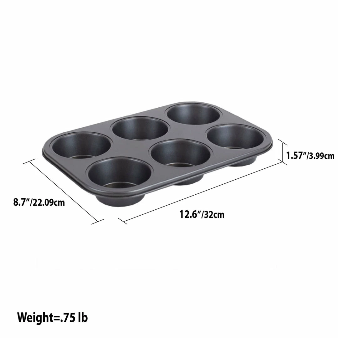 Discount ๐ Home Basics Non-Stick 6 Cup Muffin Pan โจ 8 Discount ๐ Home Basics Non-Stick 6 Cup Muffin Pan โจ - Image 6