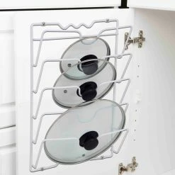 Cheapest ⭐ Home Basics Wall or Cabinet Mount Lid Rack 🤩
