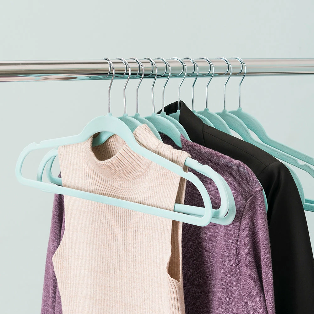 Best Pirce ๐ Home Basics Velvet Hanger, (Pack of 10), Sky Blue ๐ 6 Best Pirce ๐ Home Basics Velvet Hanger, (Pack of 10), Sky Blue ๐ - Image 4