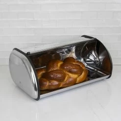 Brand new ✨ Home Basics Roll-Top Lid Stainless Steel Bread Box, Silver ❤️ -Home Basics Sales f8ed0003d7c54ba58c3b64c3d967e2e3 1080x