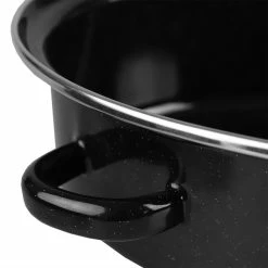 Outlet 😀 Home Basics Deep Oval Natural Non-Stick 12” Enameled Carbon Steel Roaster Pan with Lid, Black 👍 -Home Basics Sales f9cb261211e040489e1a4fd64c3a7a7c 1080x
