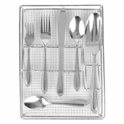 Outlet 🔥 Home Basics 22 Piece Stainless Steel Flatware Entertaining Set with Cutlery Tray, Silver 😀 -Home Basics Sales fd1d6dc686d54ebf81b4a85d1d9eec6d 1080x