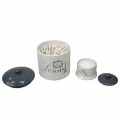 Promo 😍 Home Basics Le Bain Paris 2 Piece Ceramic Canister Set with Coordinating Ceramic Vanity Tray, White ✨ -Home Basics Sales feae34aa038a4ba5bb2ba30e65b4a68d 1080x