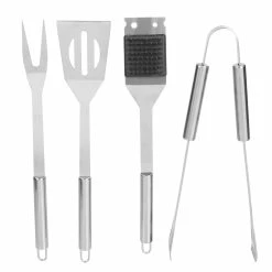 Top 10 👏 Home Basics 4 Piece Stainless Steel BBQ Tool Set ✔️