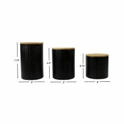 Best Pirce 👍 Home Basics Wave 3 Piece Ceramic Canister Set With Bamboo Tops, Black 🔥 -Home Basics Sales ff8d8ce7f8db4af0bef13acbefbebd51 1080x